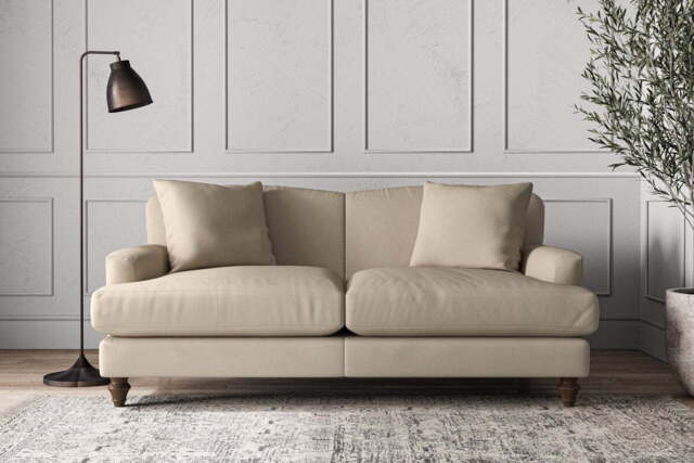 nkuku Deni Sofa - Make To Order - Medium - Recycled Cotton Stone