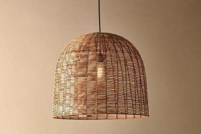 nkuku Noko Wicker Dome Pendant - Lights - Large - Natural