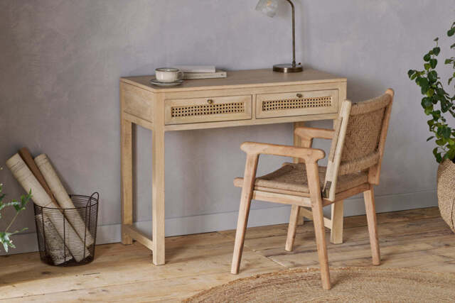 nkuku Kanz Mango Wood Writing Desk - Tables - One Size - Natural