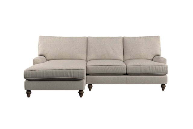 nkuku Marri Left Hand Chaise Sofa - Make To Order - Large - Brera Linen Natural