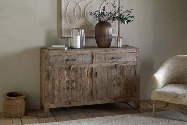 nkuku Ibo Reclaimed Wood Sideboard - Storage Furniture - One Size - Natural