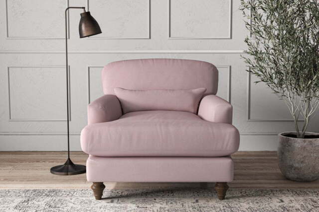 nkuku Deni Armchair - Make To Order - Recycled Cotton Lavender - No Colour