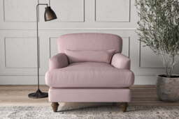nkuku Deni Armchair - Make To Order - Recycled Cotton Lavender - No Colour