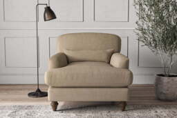 nkuku Deni Armchair - Make To Order - Brera Linen Pebble - No Colour