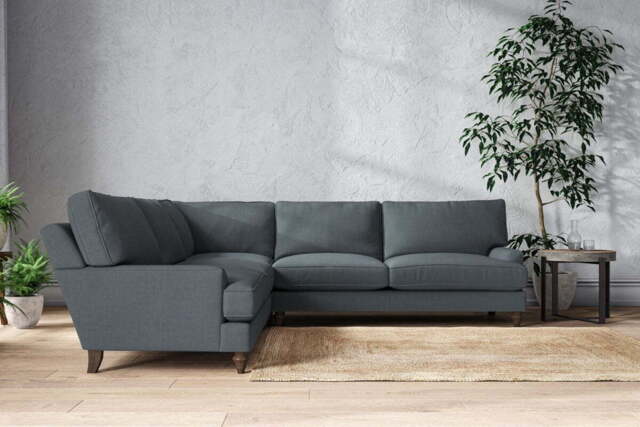 nkuku Marri Corner Sofa - Make To Order - Grand - Brera Linen Dusk