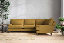 nkuku Marri Right Hand Corner Sofa - Make To Order - Grand - Recycled Cotton Ochre