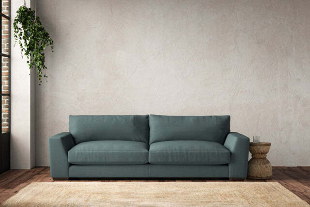 nkuku Guddu Sofa - Make To Order - Grand - Recycled Cotton Airforce