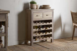 nkuku Shanthi Reclaimed Wood Wine Rack - Storage Furniture - One Size - Natural
