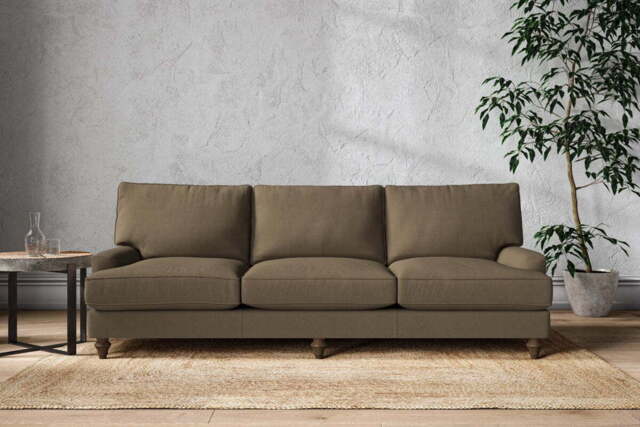 nkuku Marri Sofa - Make To Order - Super Grand - Brera Linen Chestnut