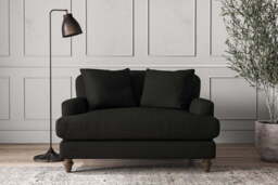 nkuku Deni Love Seat - Make To Order - One Size - Brera Linen Charcoal