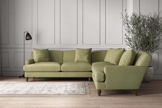 nkuku Deni Large Corner Sofa - Make To Order - Brera Linen Sage