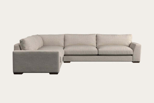 nkuku Guddu Left Hand Corner Sofa - Make To Order - Grand - Brera Linen Natural