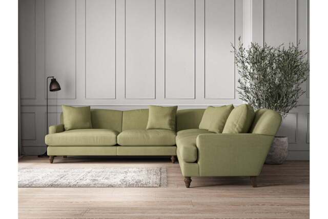 nkuku Deni Corner Sofa - Make To Order - Grand - Brera Linen Sage