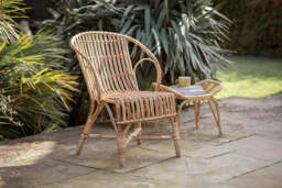 nkuku Ajaya Rattan Dining Chair - Garden - One Size - Natural
