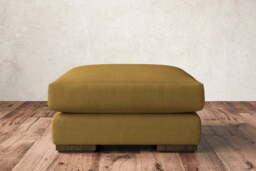 nkuku Guddu Dining Footstool - Make To Order - Medium - Recycled Cotton Ochre