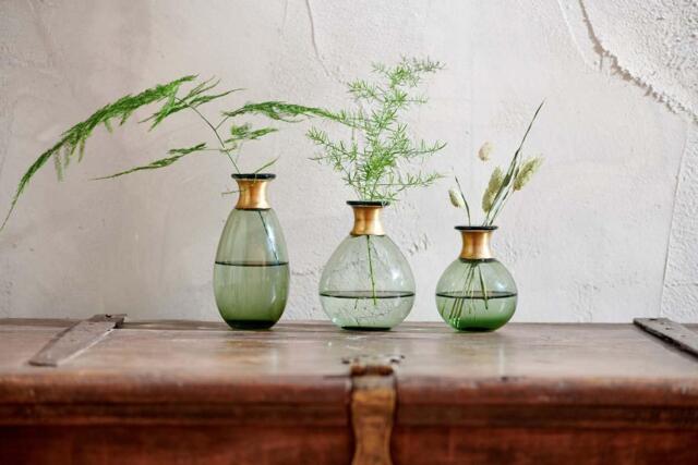nkuku Miza Mini Glass Vase - Vases & Planters - Small - Green