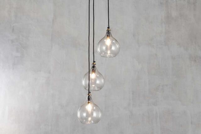 nkuku Ziva Recycled Glass Cluster Pendant - Lights - One Size - Clear