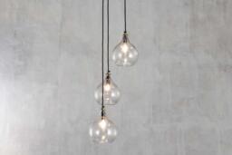 nkuku Ziva Recycled Glass Cluster Pendant - Lights - One Size - Clear