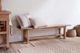 nkuku Fioni Reclaimed Wood Bench - Seating - Small - Natural