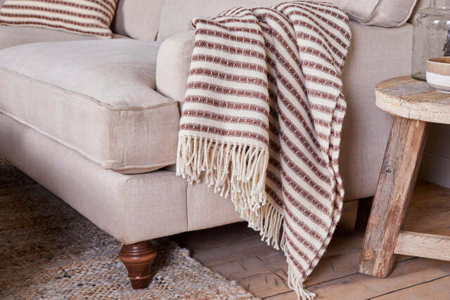 nkuku Sanval Wool Throw - Textiles - One Size - Burgundy