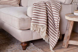 nkuku Sanval Wool Throw - Textiles - One Size - Burgundy