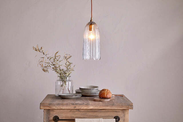 nkuku Lumina Recycled Glass Pendant - Lights - One Size - Clear