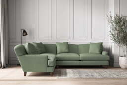 nkuku Deni Left Hand Corner Sofa - Make To Order - Super Grand - Brera Linen Jade