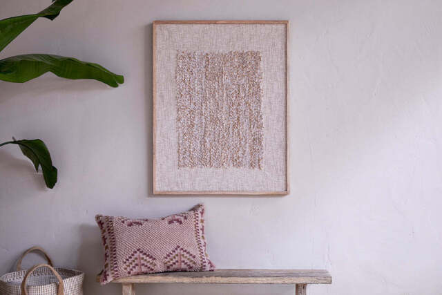 nkuku Ikona Textured Wall Art - Decorative Accessories - One Size - Natural