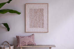 nkuku Ikona Textured Wall Art - Decorative Accessories - One Size - Natural