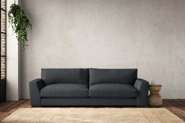 nkuku Guddu Sofa - Make To Order - Grand - Recycled Cotton Thunder