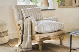 nkuku Abe Deconstructed Linen Armchair - Seating - One Size - Natural