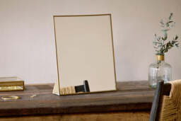 nkuku Kiko Standing Mirror - Mirrors - One Size - Antique Brass