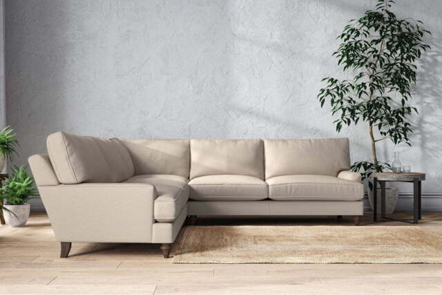 nkuku Marri Corner Sofa - Make To Order - Grand - Recycled Cotton Natural