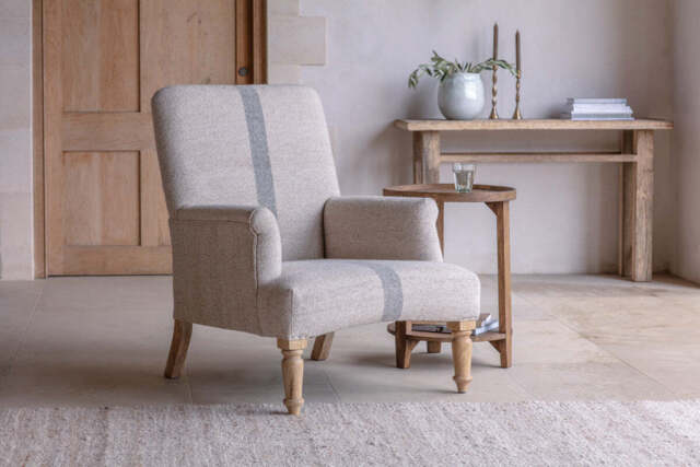 nkuku Kallu Wool & Cotton Occasional Dining Chair - Seating - One Size - Natural