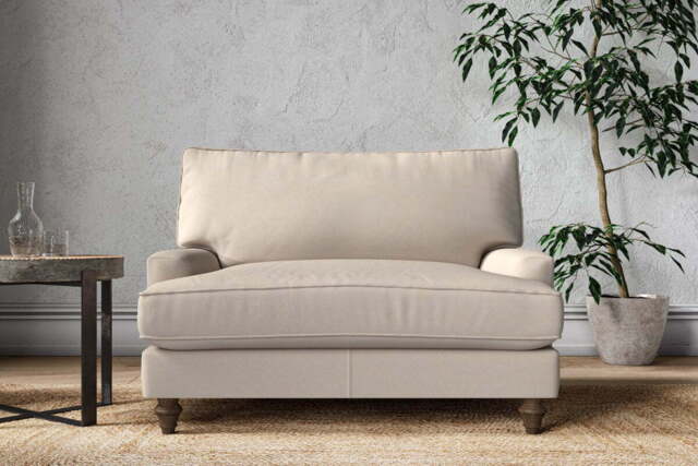 nkuku Marri Love Seat - Make To Order - Recycled Cotton Natural - No Colour