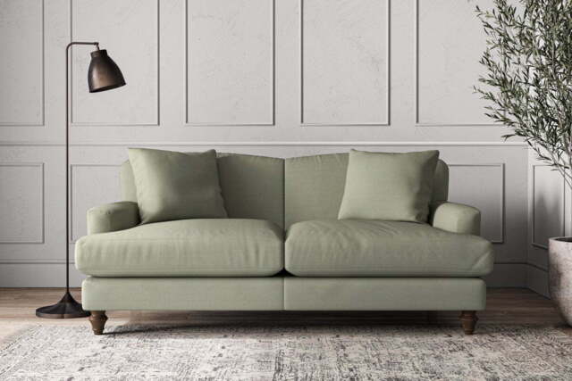 nkuku Deni Sofa - Make To Order - Medium - Recycled Cotton Seaspray