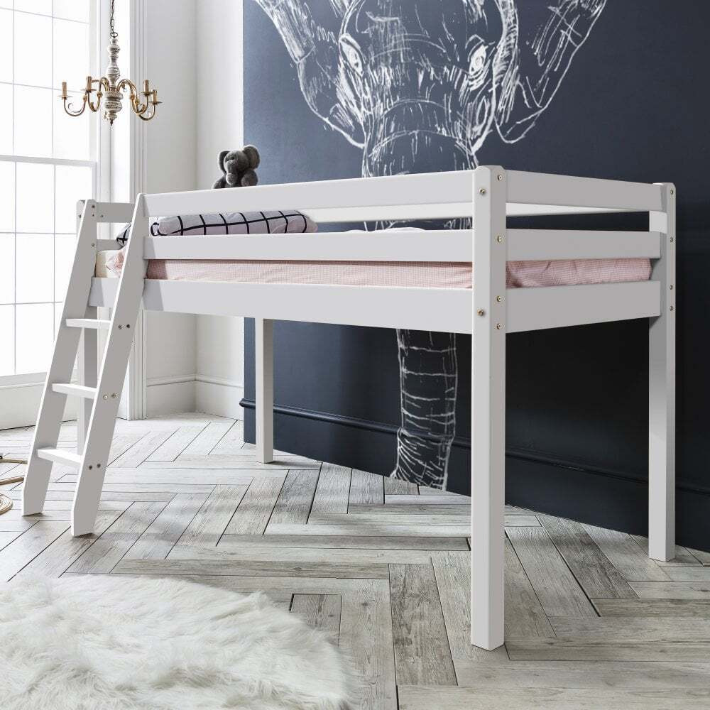 Thor Cabin Bed Midsleeper in Classic White Frame Colour: White