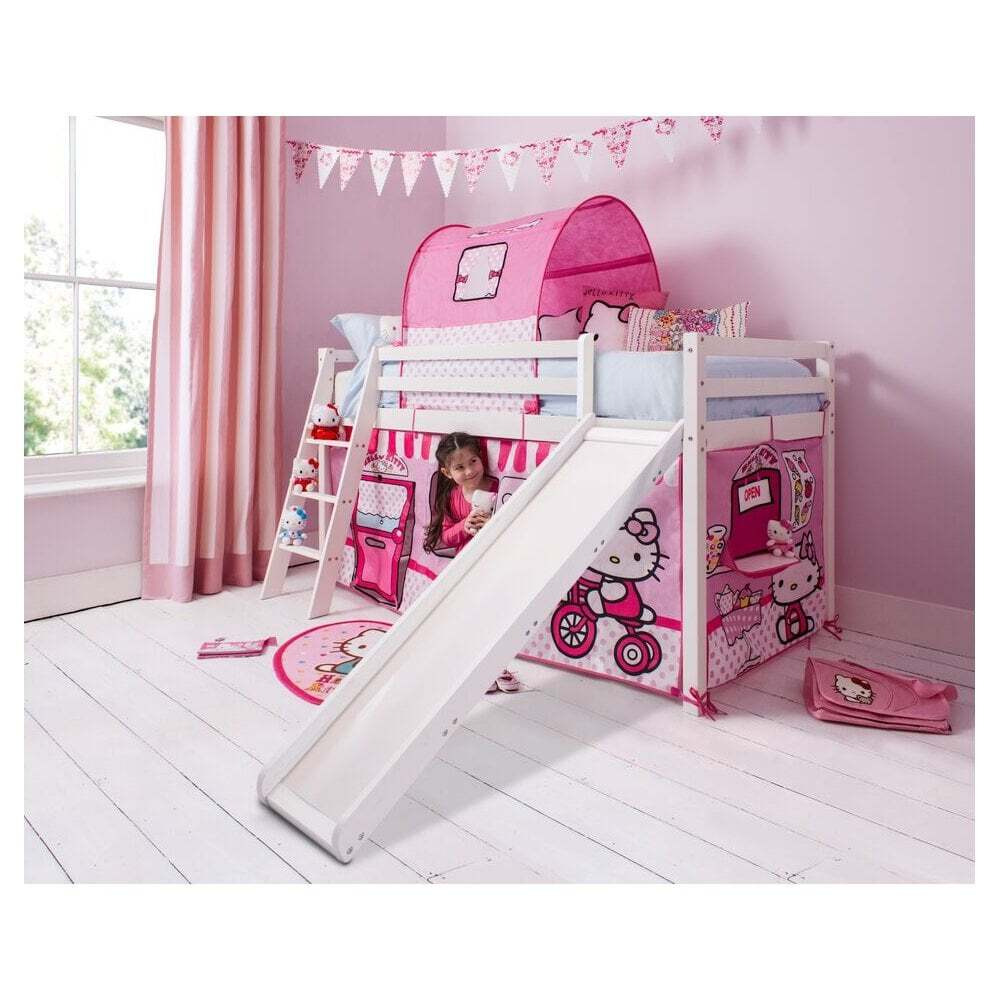 Thor Cabin Bed Midsleeper with Slide & Hello Kitty Package in Clas