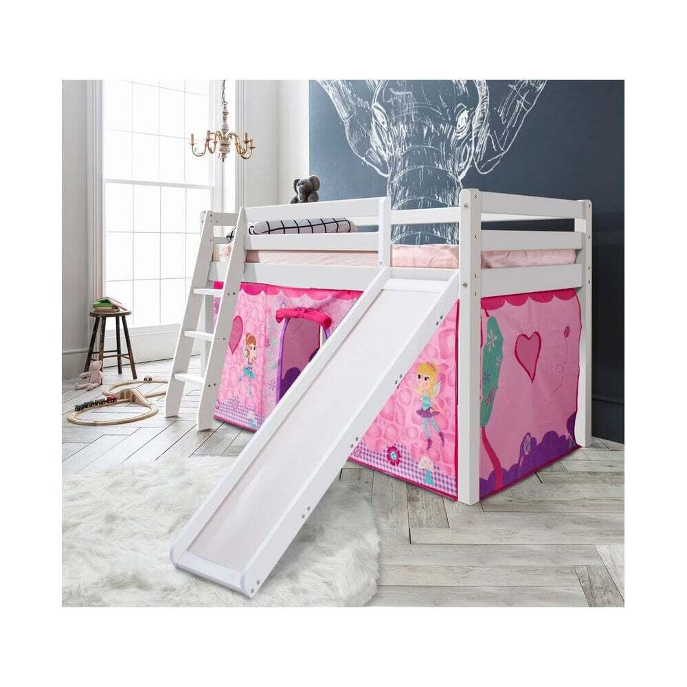 "Thor Cabin Bed Midsleeper with Slide & Fairies Package in Classic "