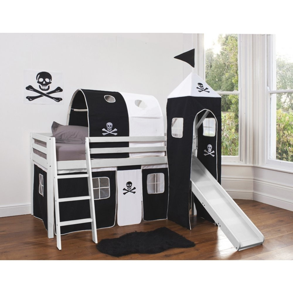"Moro Cabin Bed Midsleeper with Slide & Pirates Package in Classic "