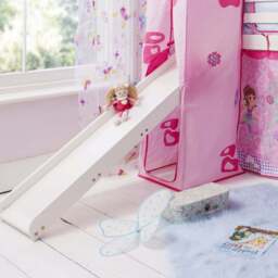 Moro Cabin Bed Midsleeper with Slide & Fairies Package in Classic White - thumbnail 2