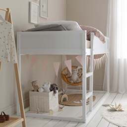 Lykke Midsleeper Cabin Bed Reversible with Straight Ladder in Classic White - thumbnail 4