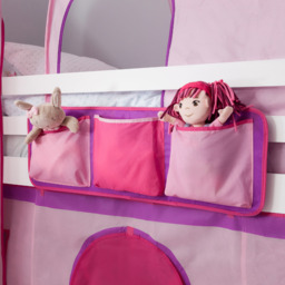 Moro Cabin Bed Midsleeper with Pink Package & Slide in Classic White - thumbnail 4