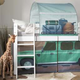 Moro Cabin Bed Midsleeper with Slide & Safari Overland Off Road Package in Classic White - thumbnail 4