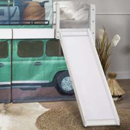 Moro Cabin Bed Midsleeper with Slide & Safari Overland Off Road Package in Classic White - thumbnail 5