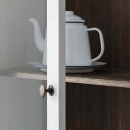 Canterbury Sideboard 3 Drawer and Dresser Top in White and Dark Pine - thumbnail 7