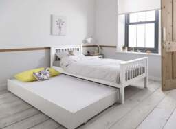 Hampshire Single Bed Frame in Classic White - thumbnail 4