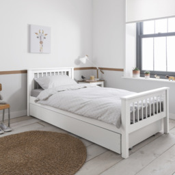 Hampshire Single Bed Frame in Classic White - thumbnail 2