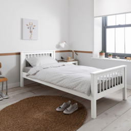 Hampshire Single Bed Frame in Classic White - thumbnail 1