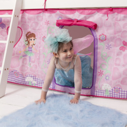 Moro Cabin Bed Midsleeper with Fairies Tent in Classic White - thumbnail 2